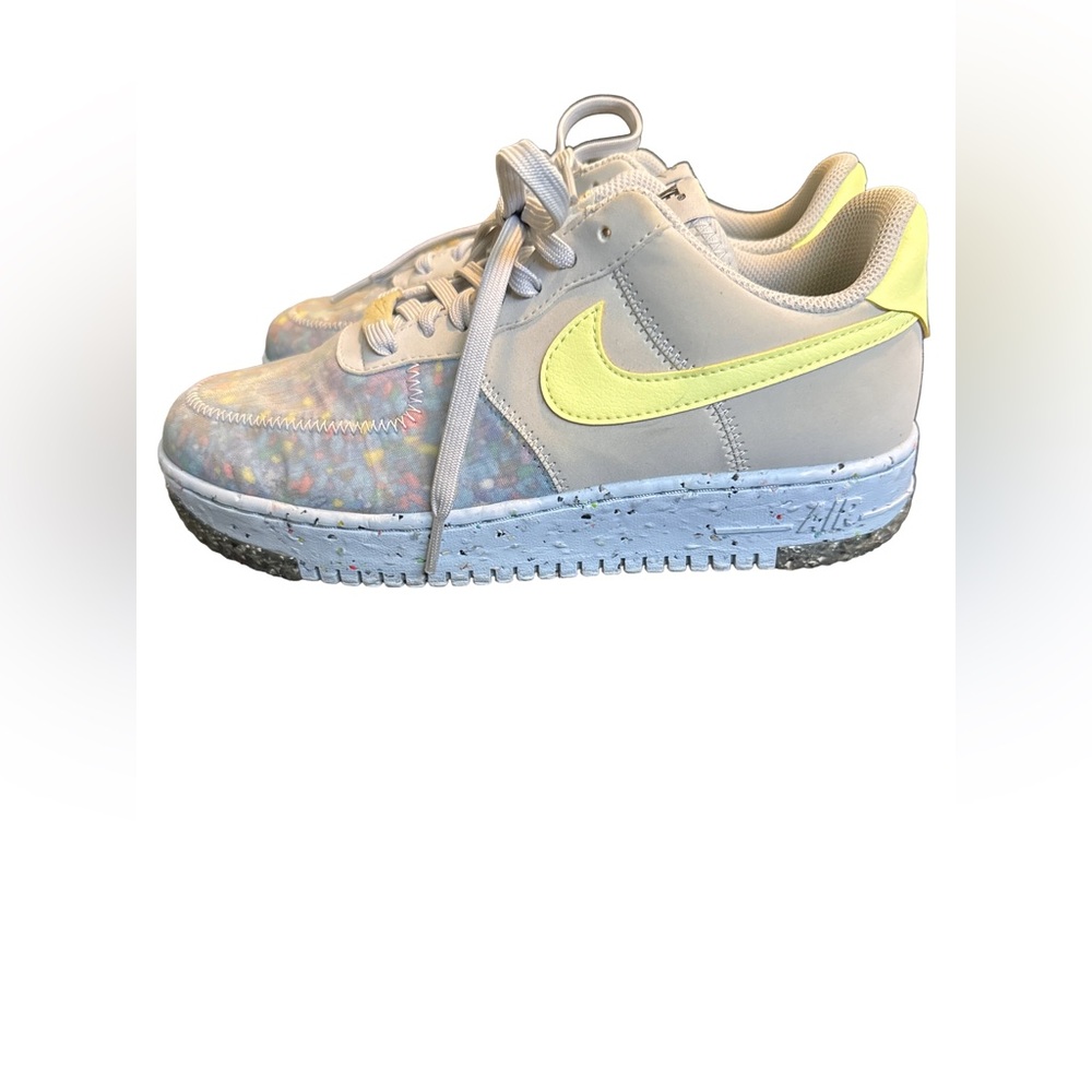 Nike Air Force 1 Crater Pure Platinum Barely Volt Women’s Size 8 w/box